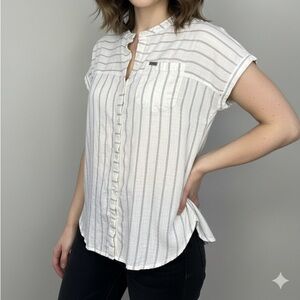 100% Cotton Casual Striped Button-Down Shirt